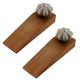 2 Pieces Cream Crackle Ceramic Melon Wooden Door Stopper